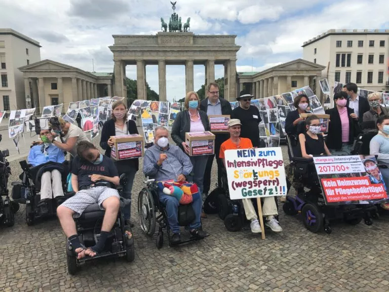 Intensivpatienten auf einer Demo in Berlin